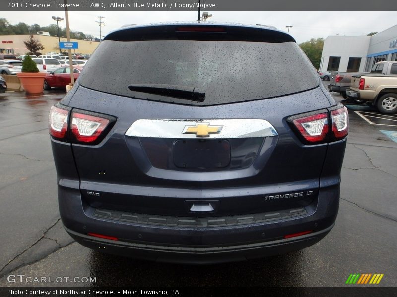 Atlantis Blue Metallic / Ebony/Mojave 2013 Chevrolet Traverse LT AWD