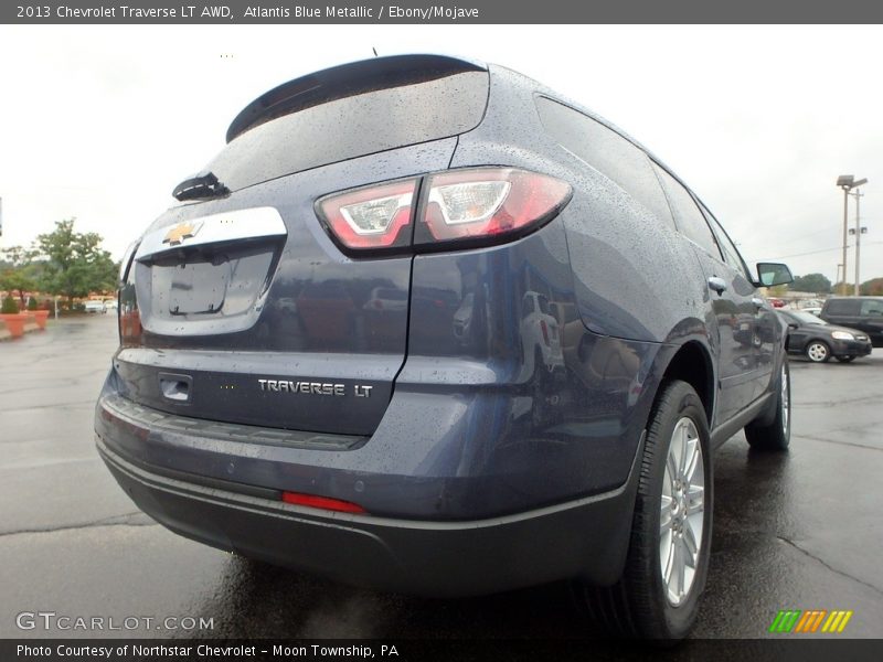 Atlantis Blue Metallic / Ebony/Mojave 2013 Chevrolet Traverse LT AWD