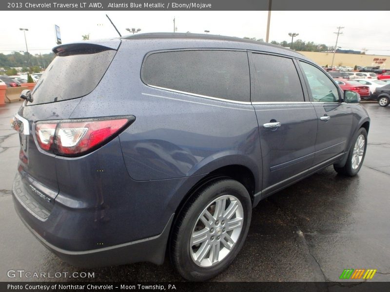 Atlantis Blue Metallic / Ebony/Mojave 2013 Chevrolet Traverse LT AWD