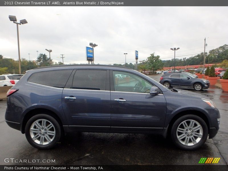 Atlantis Blue Metallic / Ebony/Mojave 2013 Chevrolet Traverse LT AWD