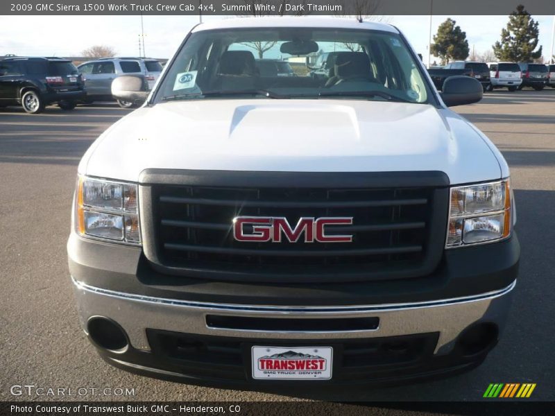 Summit White / Dark Titanium 2009 GMC Sierra 1500 Work Truck Crew Cab 4x4