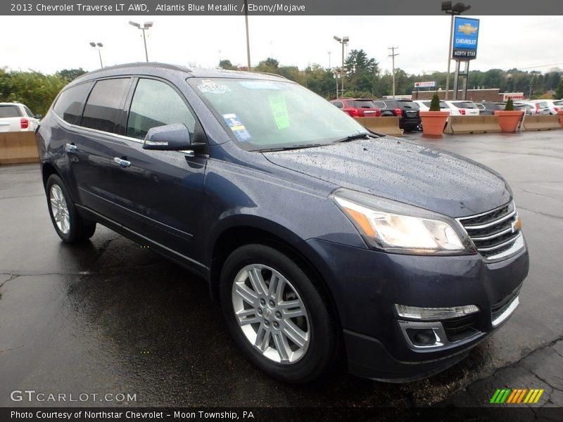 Atlantis Blue Metallic / Ebony/Mojave 2013 Chevrolet Traverse LT AWD