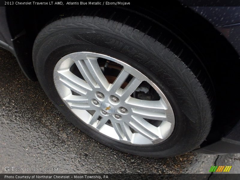 Atlantis Blue Metallic / Ebony/Mojave 2013 Chevrolet Traverse LT AWD