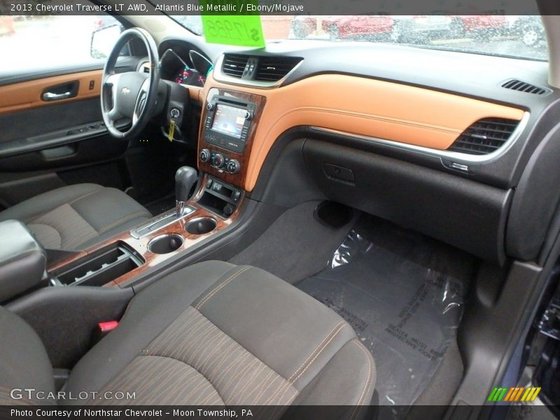 Atlantis Blue Metallic / Ebony/Mojave 2013 Chevrolet Traverse LT AWD