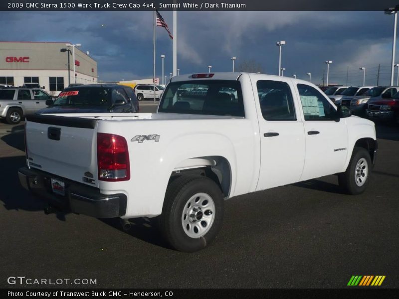 Summit White / Dark Titanium 2009 GMC Sierra 1500 Work Truck Crew Cab 4x4