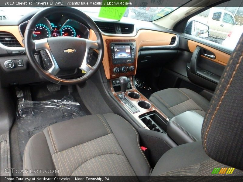 Atlantis Blue Metallic / Ebony/Mojave 2013 Chevrolet Traverse LT AWD