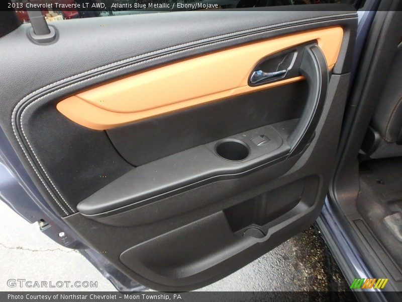 Atlantis Blue Metallic / Ebony/Mojave 2013 Chevrolet Traverse LT AWD
