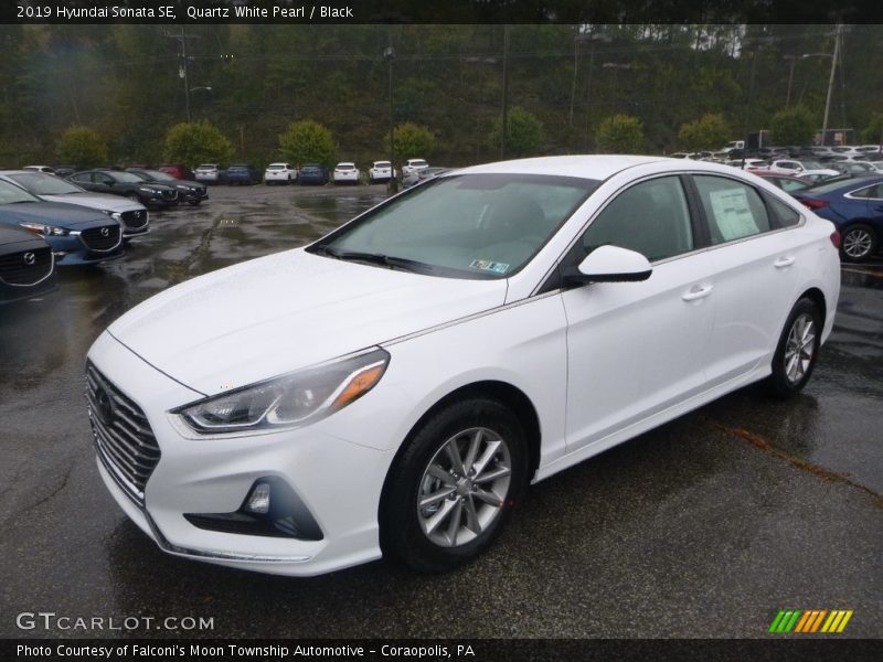 Quartz White Pearl / Black 2019 Hyundai Sonata SE