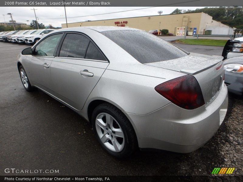 Liquid Silver Metallic / Ebony Black 2008 Pontiac G6 Sedan