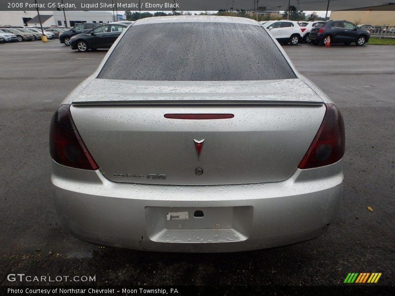 Liquid Silver Metallic / Ebony Black 2008 Pontiac G6 Sedan