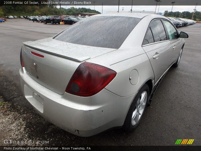 Liquid Silver Metallic / Ebony Black 2008 Pontiac G6 Sedan