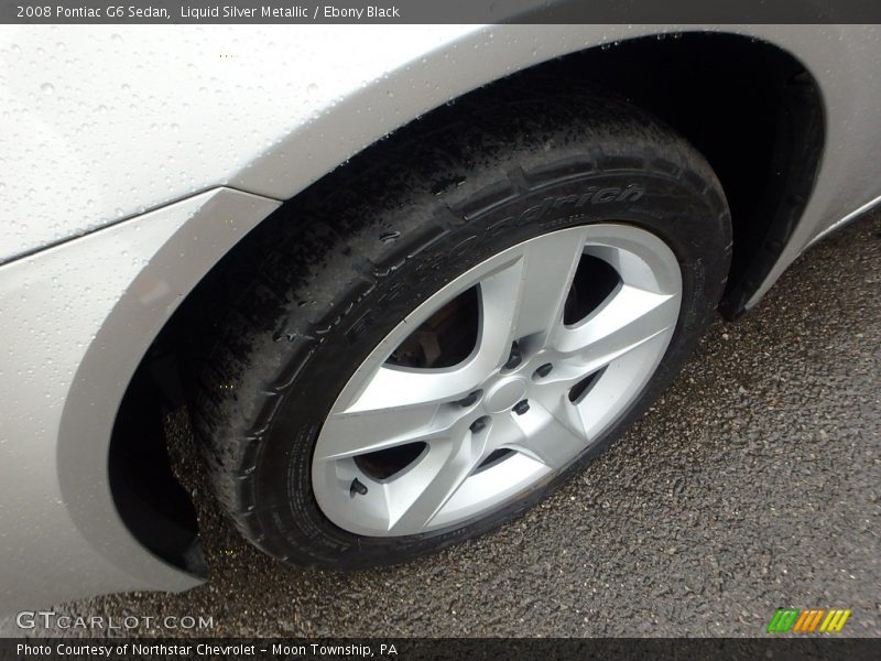 Liquid Silver Metallic / Ebony Black 2008 Pontiac G6 Sedan