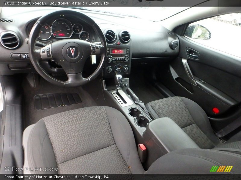 Liquid Silver Metallic / Ebony Black 2008 Pontiac G6 Sedan