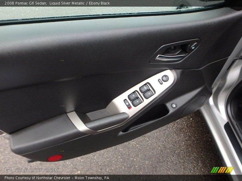 Liquid Silver Metallic / Ebony Black 2008 Pontiac G6 Sedan