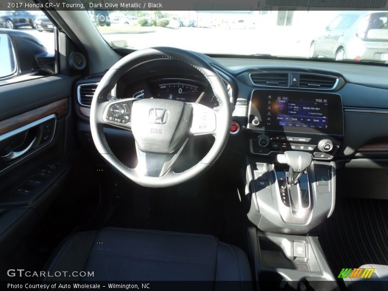 Dark Olive Metallic / Black 2017 Honda CR-V Touring