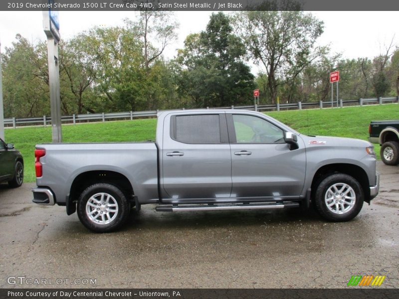Satin Steel Metallic / Jet Black 2019 Chevrolet Silverado 1500 LT Crew Cab 4WD