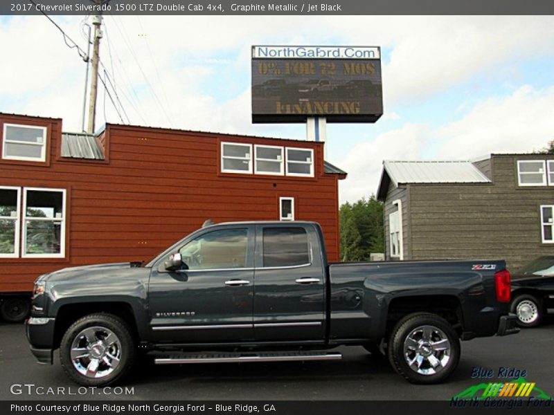 Graphite Metallic / Jet Black 2017 Chevrolet Silverado 1500 LTZ Double Cab 4x4