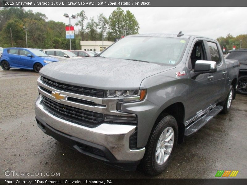 Satin Steel Metallic / Jet Black 2019 Chevrolet Silverado 1500 LT Crew Cab 4WD