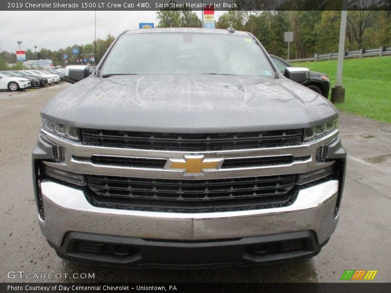 Satin Steel Metallic / Jet Black 2019 Chevrolet Silverado 1500 LT Crew Cab 4WD