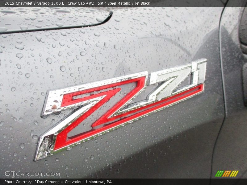 Satin Steel Metallic / Jet Black 2019 Chevrolet Silverado 1500 LT Crew Cab 4WD
