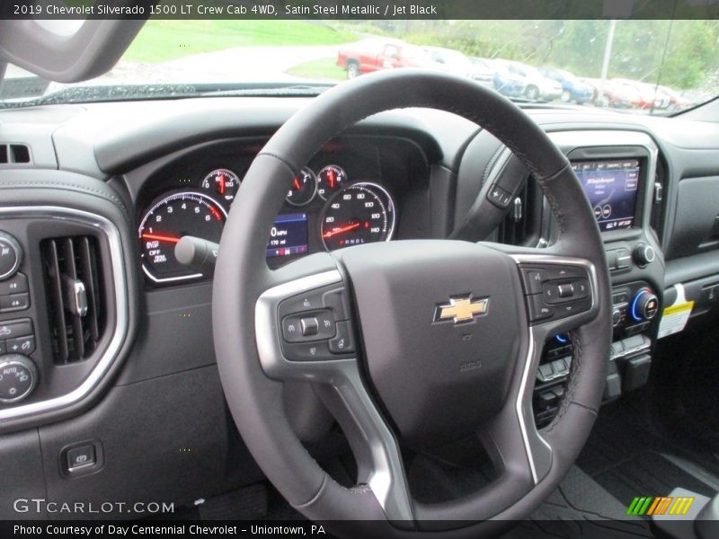 Satin Steel Metallic / Jet Black 2019 Chevrolet Silverado 1500 LT Crew Cab 4WD