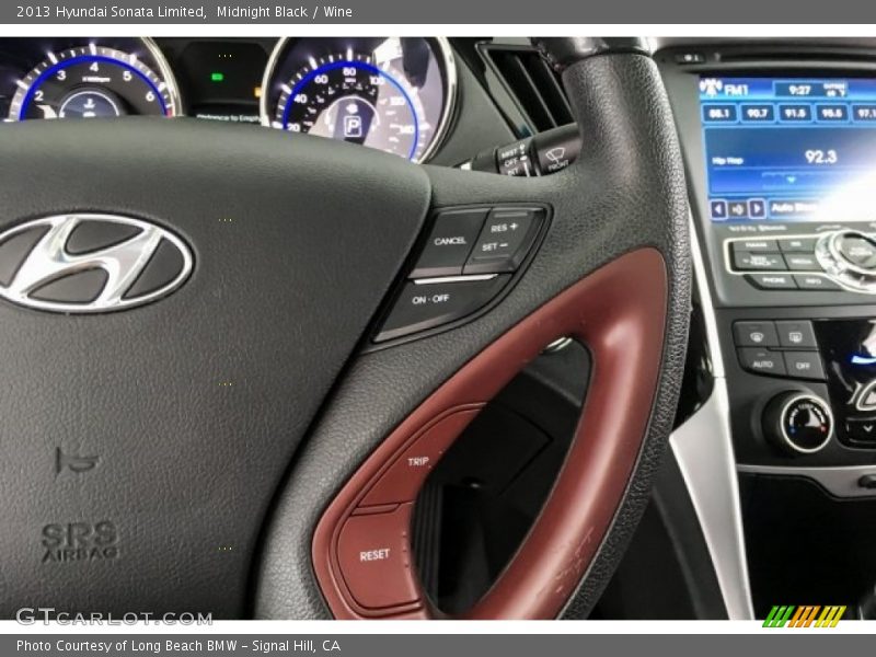 Midnight Black / Wine 2013 Hyundai Sonata Limited