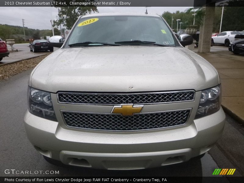 Champagne Silver Metallic / Ebony 2013 Chevrolet Suburban LTZ 4x4