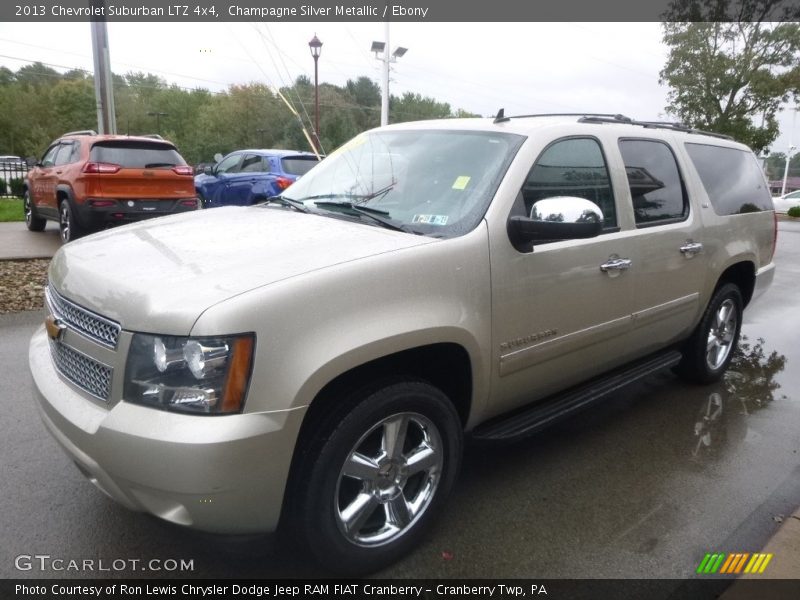 Champagne Silver Metallic / Ebony 2013 Chevrolet Suburban LTZ 4x4