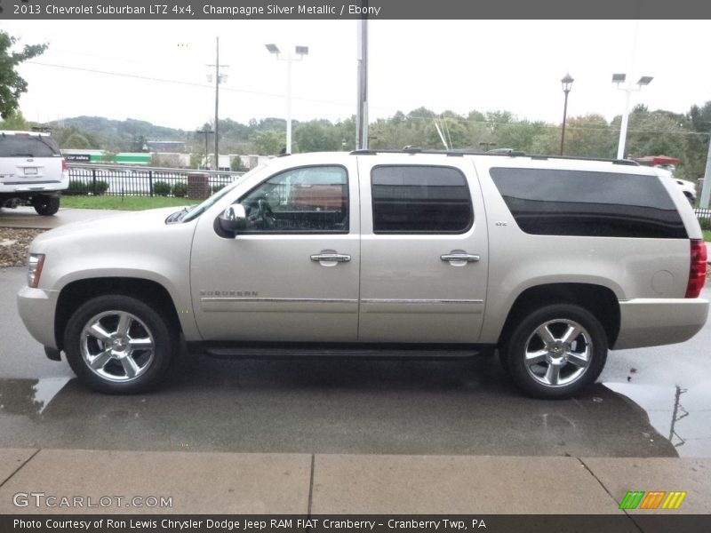 Champagne Silver Metallic / Ebony 2013 Chevrolet Suburban LTZ 4x4