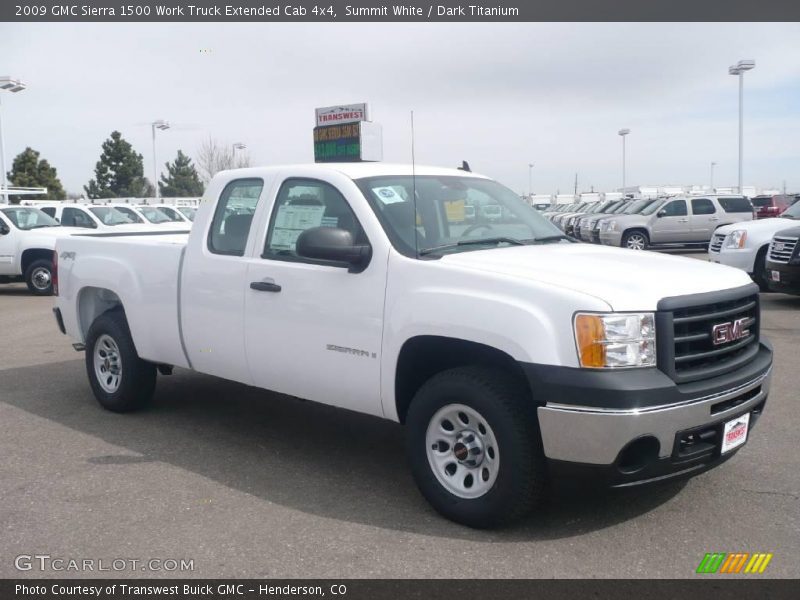 Summit White / Dark Titanium 2009 GMC Sierra 1500 Work Truck Extended Cab 4x4