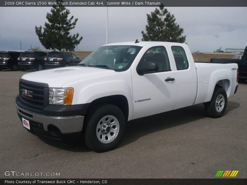 Summit White / Dark Titanium 2009 GMC Sierra 1500 Work Truck Extended Cab 4x4