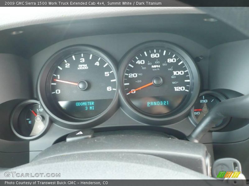 Summit White / Dark Titanium 2009 GMC Sierra 1500 Work Truck Extended Cab 4x4