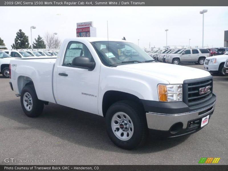 Summit White / Dark Titanium 2009 GMC Sierra 1500 Work Truck Regular Cab 4x4