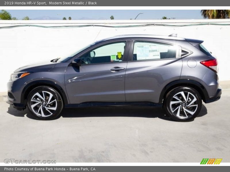 Modern Steel Metallic / Black 2019 Honda HR-V Sport