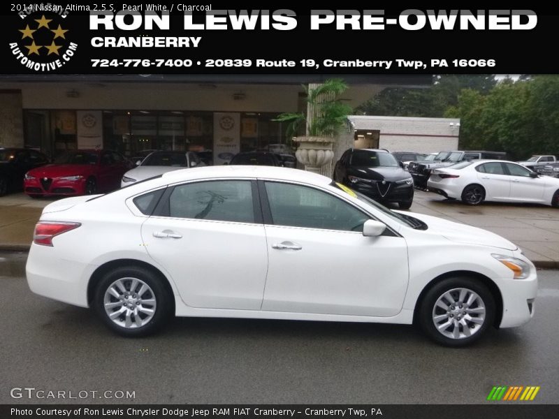 Pearl White / Charcoal 2014 Nissan Altima 2.5 S