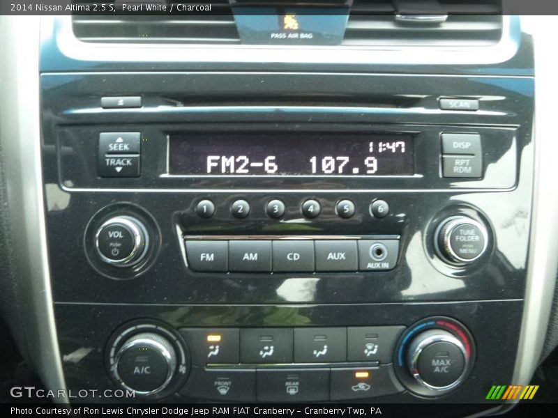 Pearl White / Charcoal 2014 Nissan Altima 2.5 S