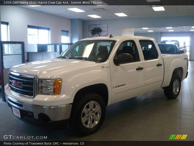 Summit White / Ebony 2009 GMC Sierra 1500 Hybrid Crew Cab 4x4