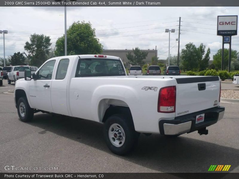 Summit White / Dark Titanium 2009 GMC Sierra 2500HD Work Truck Extended Cab 4x4