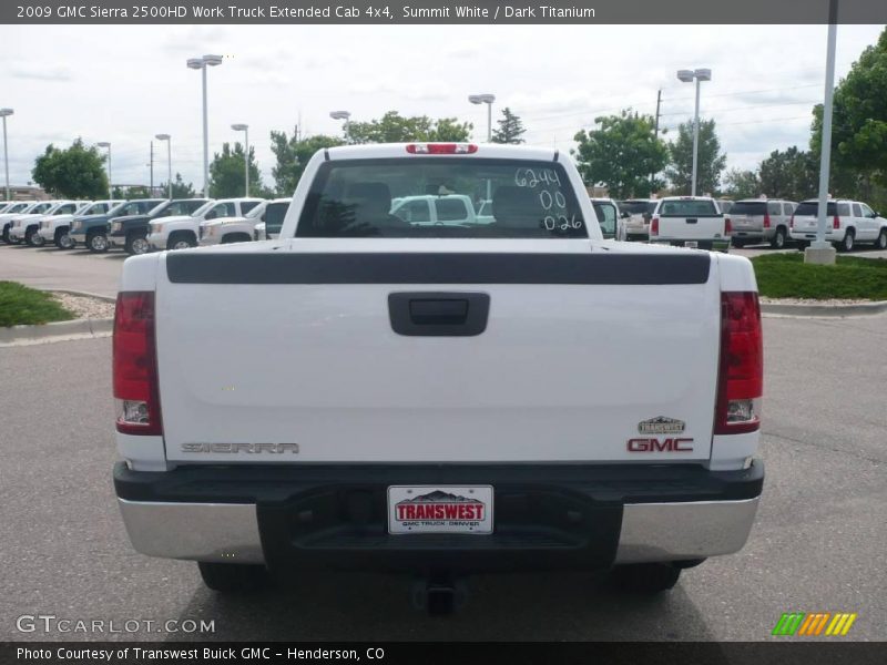Summit White / Dark Titanium 2009 GMC Sierra 2500HD Work Truck Extended Cab 4x4