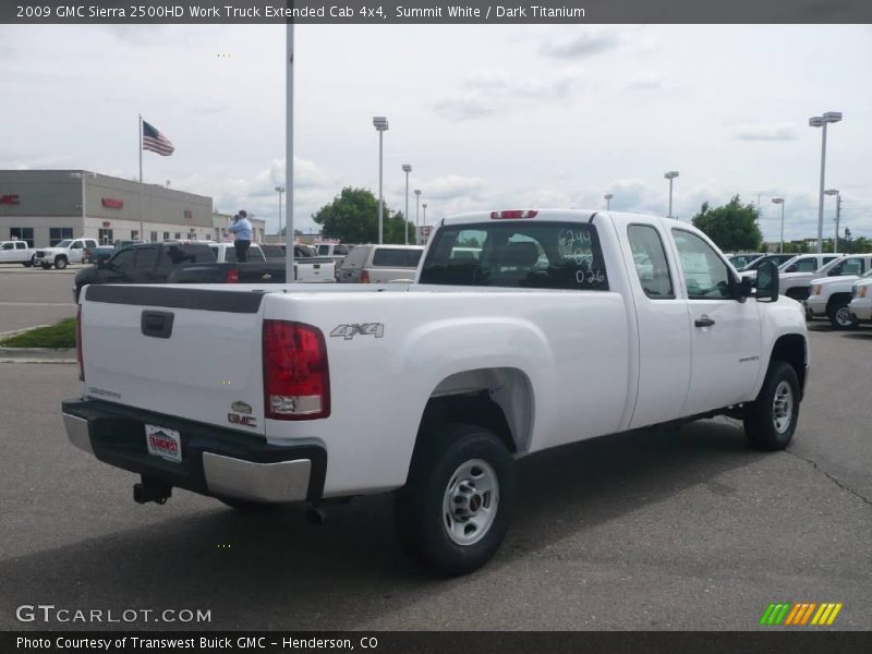 Summit White / Dark Titanium 2009 GMC Sierra 2500HD Work Truck Extended Cab 4x4