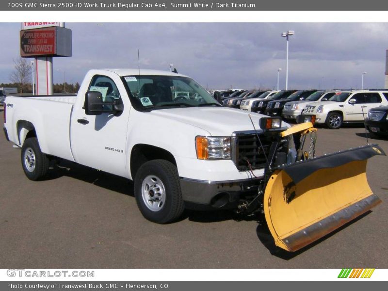 Summit White / Dark Titanium 2009 GMC Sierra 2500HD Work Truck Regular Cab 4x4