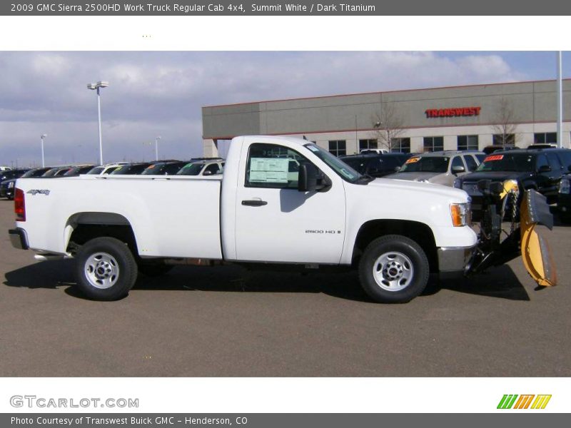 Summit White / Dark Titanium 2009 GMC Sierra 2500HD Work Truck Regular Cab 4x4