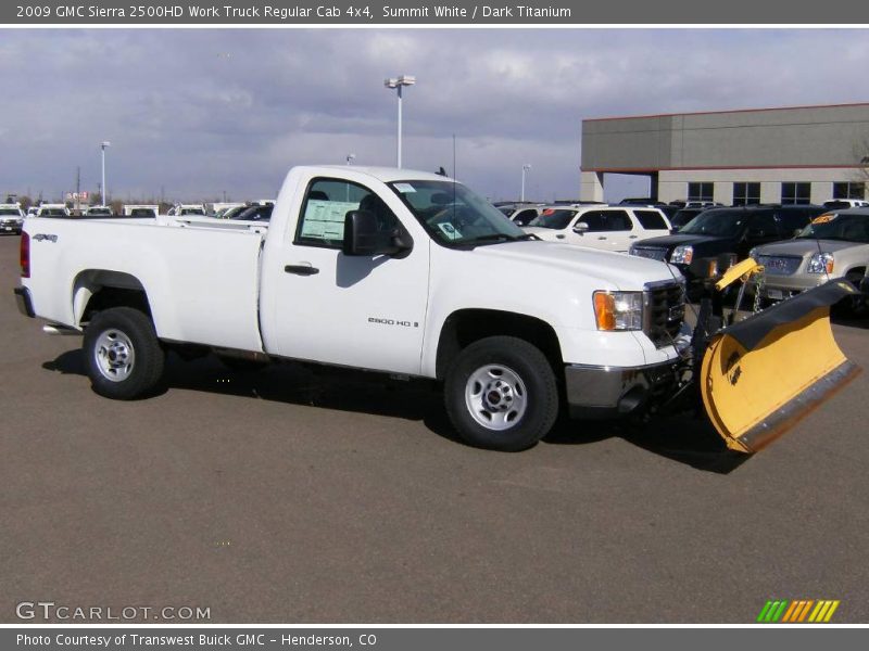 Summit White / Dark Titanium 2009 GMC Sierra 2500HD Work Truck Regular Cab 4x4