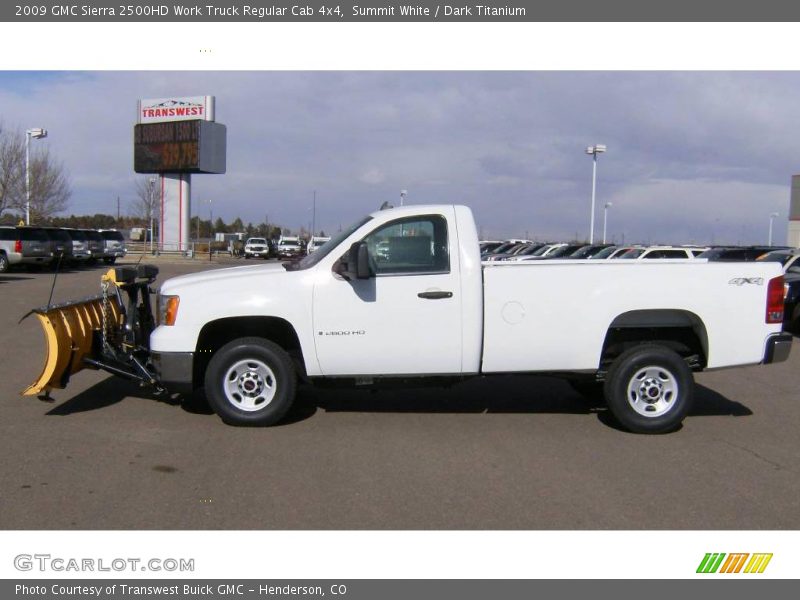 Summit White / Dark Titanium 2009 GMC Sierra 2500HD Work Truck Regular Cab 4x4