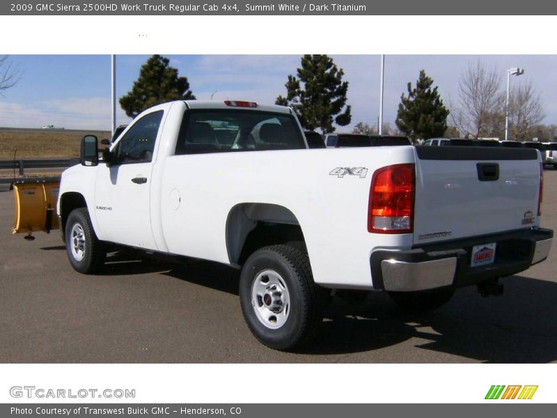 Summit White / Dark Titanium 2009 GMC Sierra 2500HD Work Truck Regular Cab 4x4