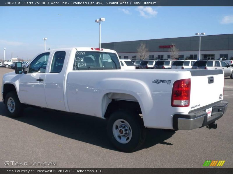 Summit White / Dark Titanium 2009 GMC Sierra 2500HD Work Truck Extended Cab 4x4