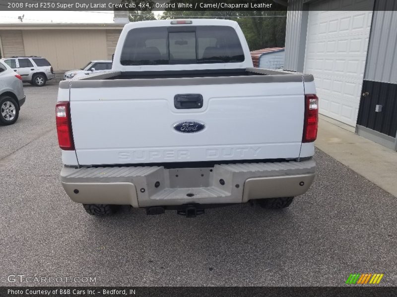 Oxford White / Camel/Chaparral Leather 2008 Ford F250 Super Duty Lariat Crew Cab 4x4