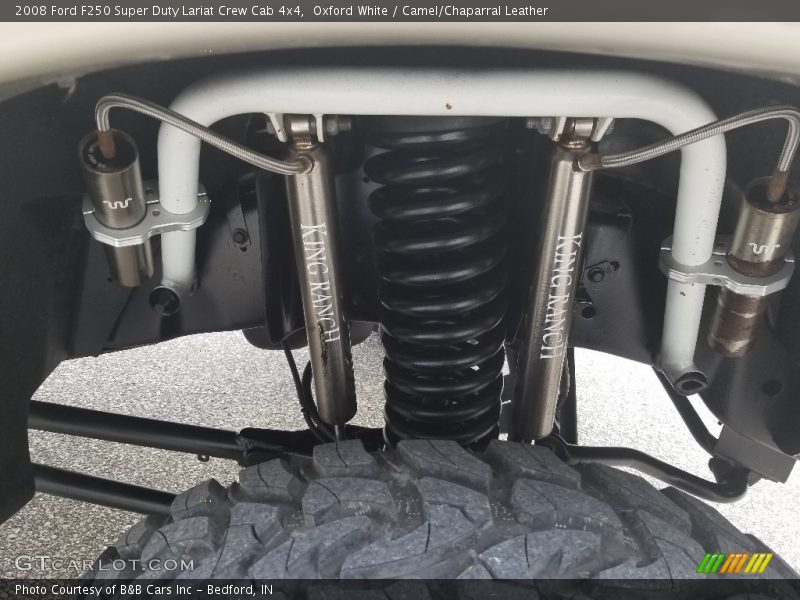 Oxford White / Camel/Chaparral Leather 2008 Ford F250 Super Duty Lariat Crew Cab 4x4