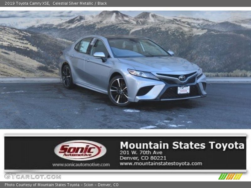 Celestial Silver Metallic / Black 2019 Toyota Camry XSE