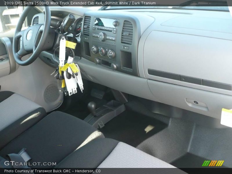 Summit White / Dark Titanium 2009 GMC Sierra 2500HD Work Truck Extended Cab 4x4